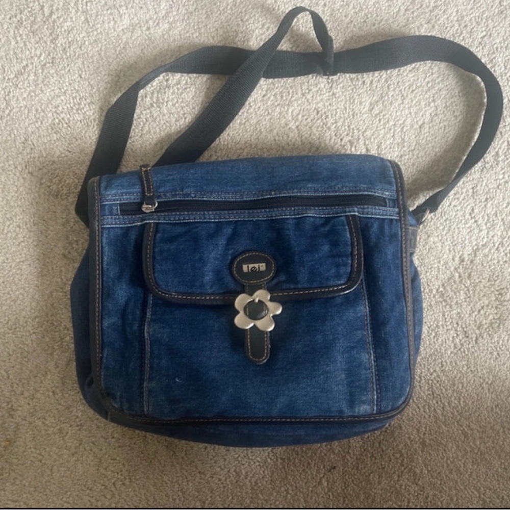 Lei Blue Denim Shoulder Bag